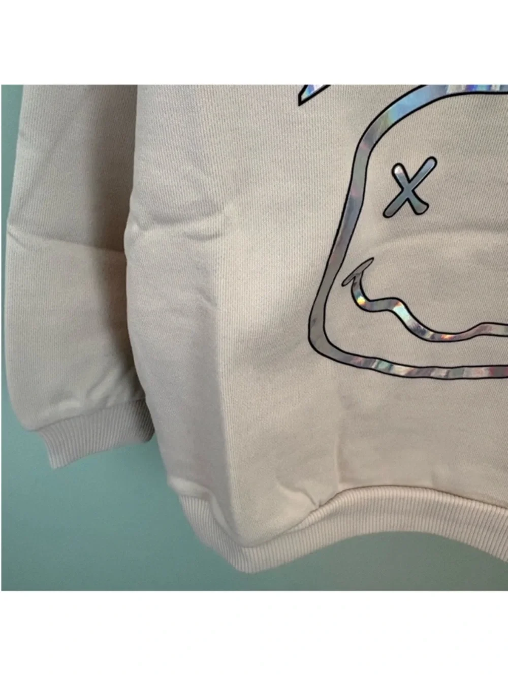 ZARA IRIDESCENT NIRVANA PRINT SWEATSHIRT - Picture 8 of 11